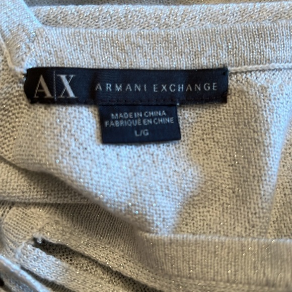 Armani Exchange knitted silver size L top.lattice-sleeves. Excellent condition. - Picture 4 of 4
